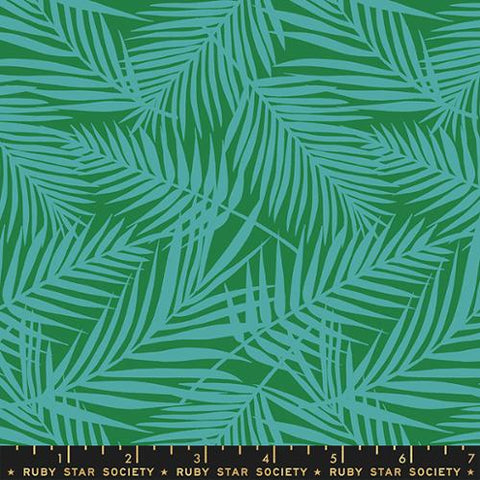 Breeze Palm Leaves in Succulent --- Reverie by Melody Miller for Ruby Star Society -- Moda Fabric