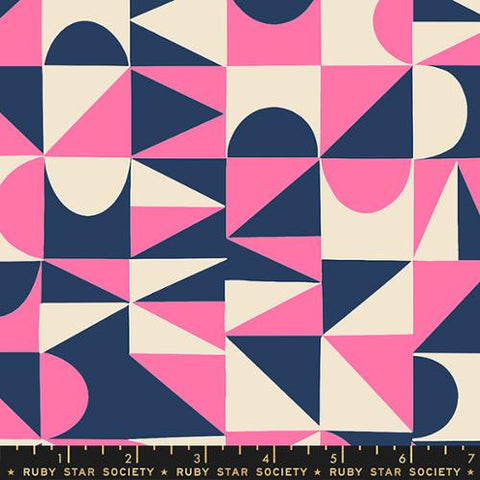 Building Blocks Geometric in Navy --- Floradora by Jen Hewett for Ruby Star Society -- Moda Fabric