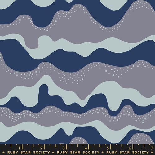Sea & Sky Geometric in Navy --- Floradora by Jen Hewett for Ruby Star Society -- Moda Fabric
