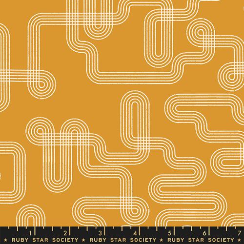 Labyrinth in Cactus  --  Linear by Rashida Coleman-Hale for Ruby Star Society -- Moda Fabric