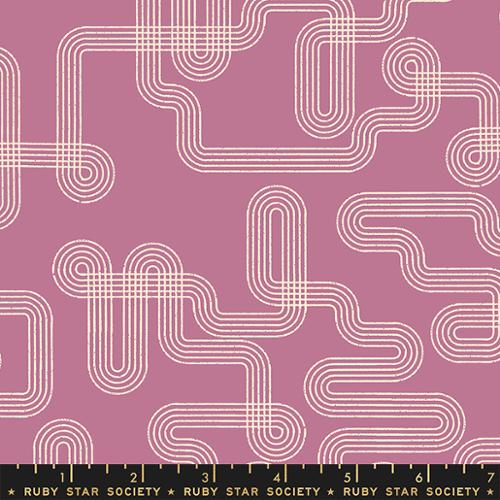 Labyrinth in Lupine --  Linear by Rashida Coleman-Hale for Ruby Star Society -- Moda Fabric