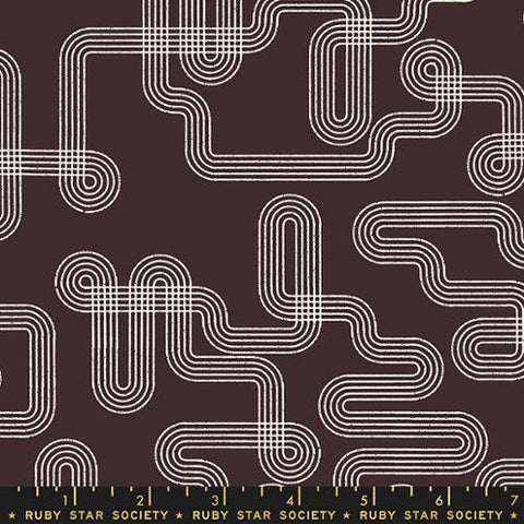 Labyrinth in Caviar --  Linear by Rashida Coleman-Hale for Ruby Star Society -- Moda Fabric