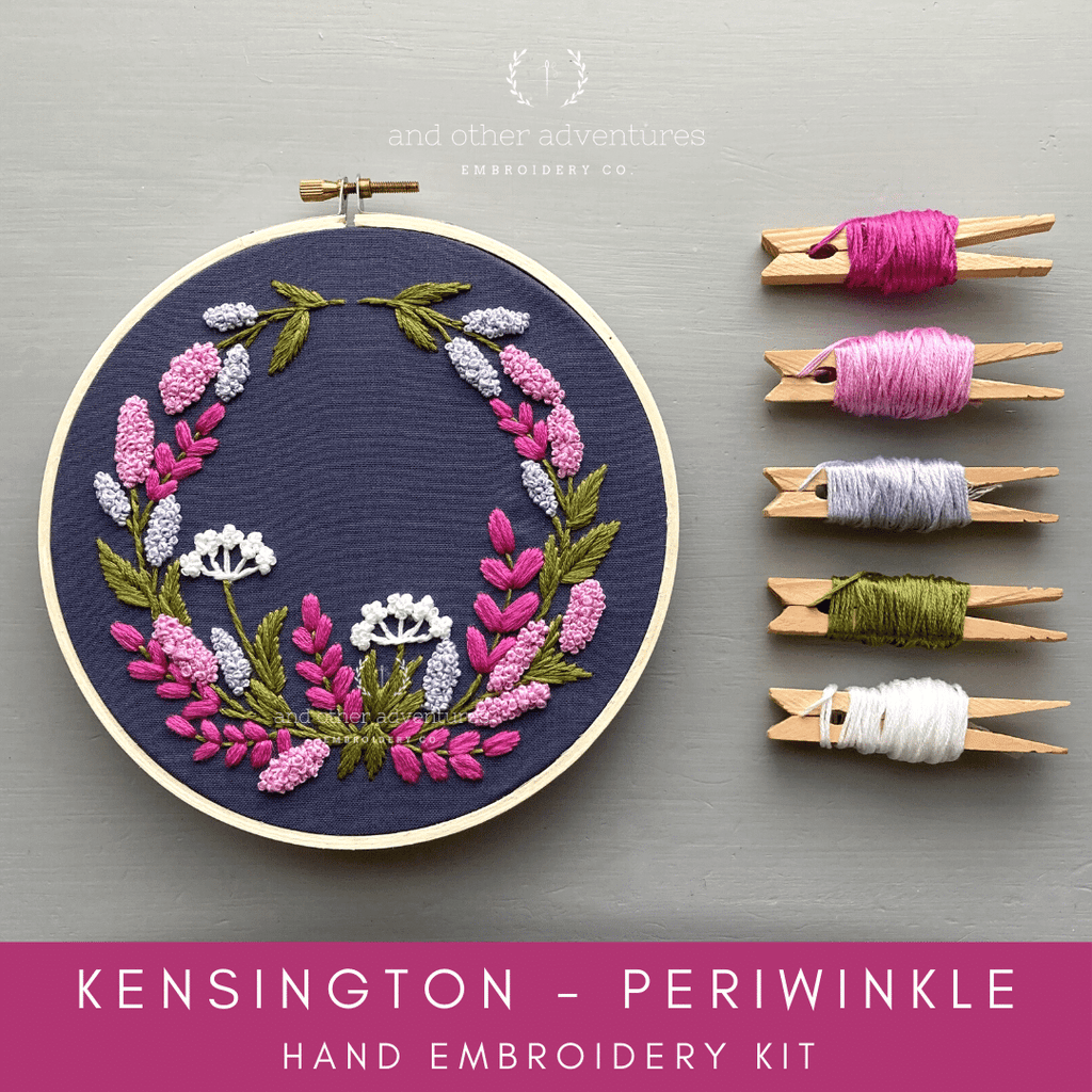 Embroidery Kit - Kensington Periwinkle