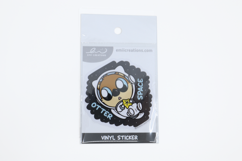Otter Space Vinyl Sticker