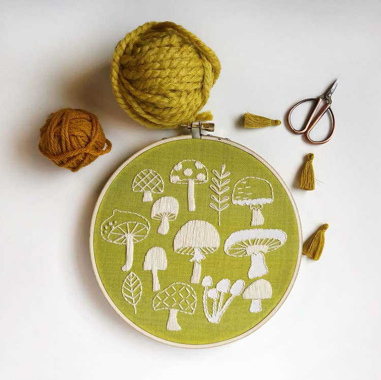 Mushrooms Embroidery Kit – Three Little Birds Sewing Co.