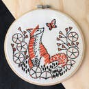Fox in Phlox Embroidery Kit by Hook, Line, and Tinker Embroidery