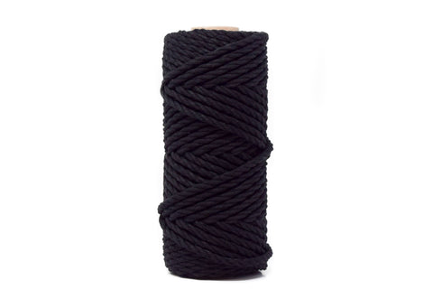 Cotton Rope Zero Waste 5 Mm - 3 Ply - Black