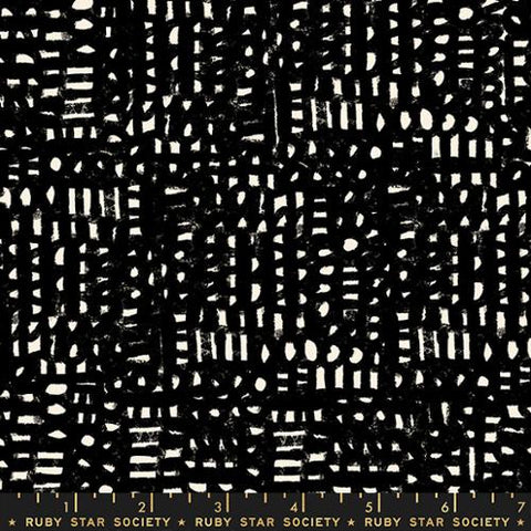 Aerial in Black ---  Achroma  by Rashida Coleman-Hale for Ruby Star Society -- Moda Fabric