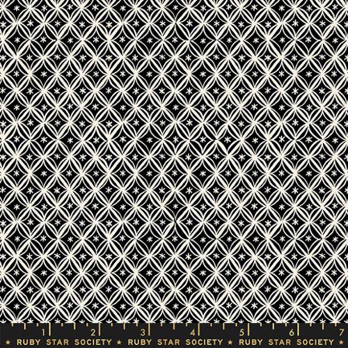 Mini Macrame in Black ---  Achroma  by Rashida Coleman-Hale for Ruby Star Society -- Moda Fabric