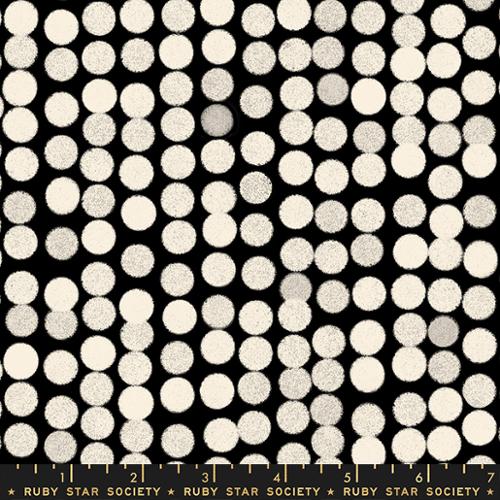 Pips in Black ---  Achroma  by Rashida Coleman-Hale for Ruby Star Society -- Moda Fabric