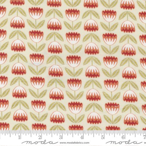 Blossoms in Metallic Cloud -- Meadowmere -- Gingiber for Moda Fabrics