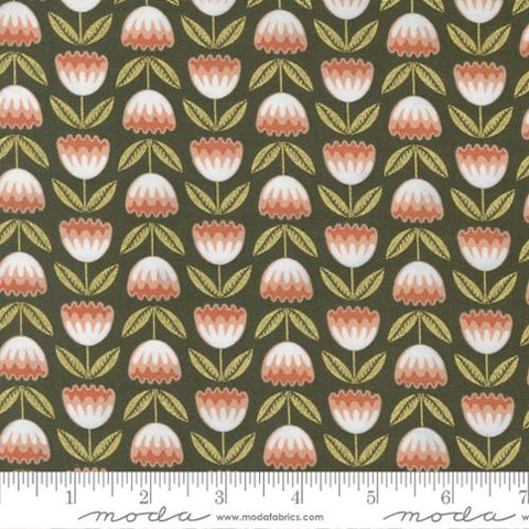 Blossoms in Metallic Forest -- Meadowmere -- Gingiber for Moda Fabrics