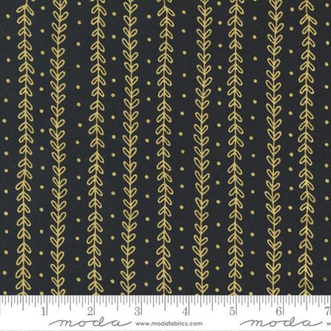 Petal Stripes in Metallic Night -- Meadowmere -- Gingiber for Moda Fabrics