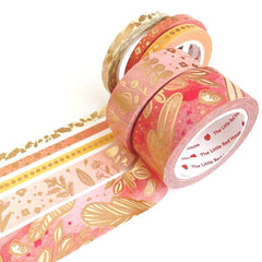 Gold Foil Cherry Blossom Washi Tape Set