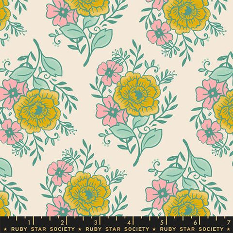 Heirloom Flowers in Watercress -- Reading Nook by Sarah Watts for Ruby Star Society -- Moda Fabric