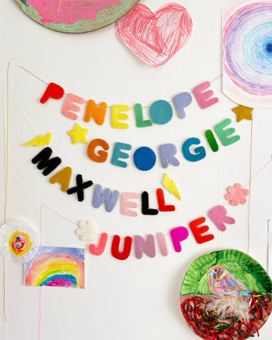 Felt Name Banner Kit- Multi Color Packs