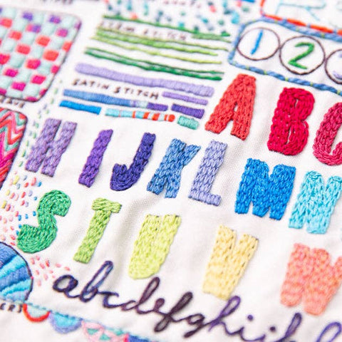 Schoolhouse Embroidery Sampler