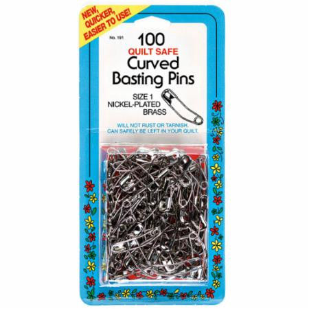 100 Curved Basting Pins Size 1