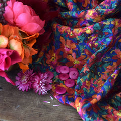Tissu viscose fleuri - Simone