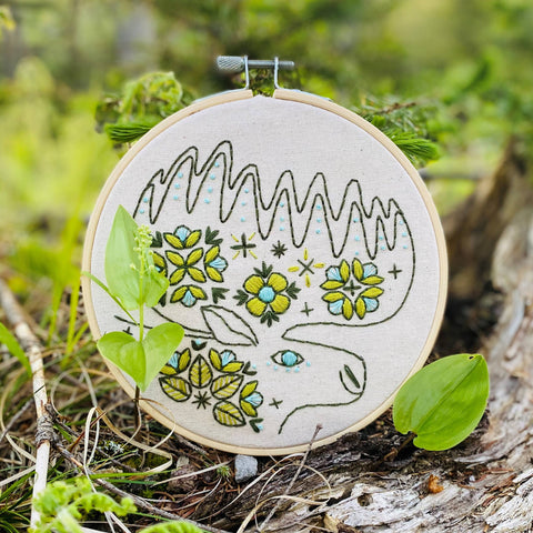 NEW! Folk Moose Embroidery Kit - Colour