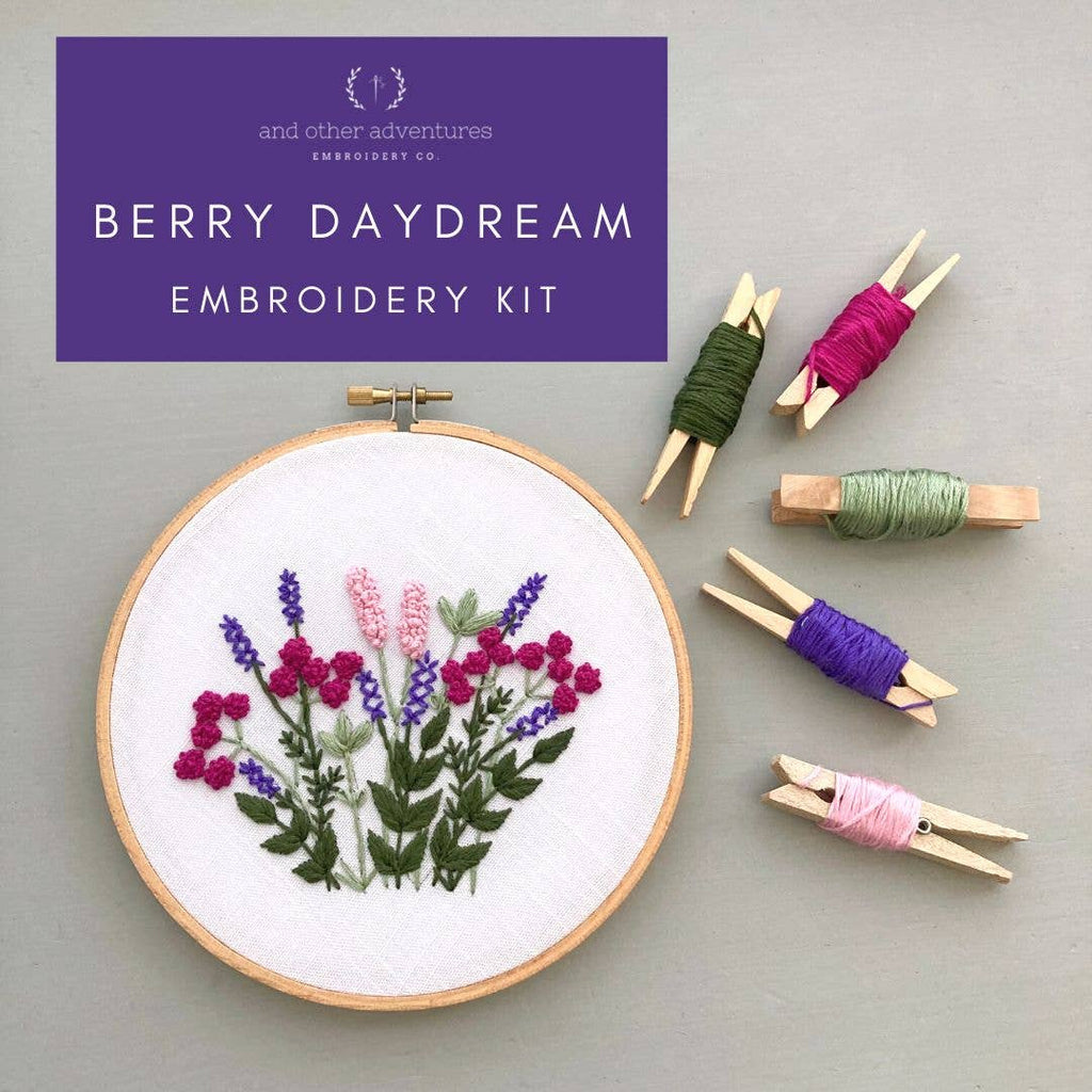 Hand Embroidery Kit - Berry Daydream – Three Little Birds Sewing Co.