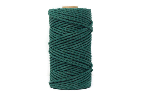 Cotton Rope Zero Waste 3 Mm - 3 Ply - Forest Green