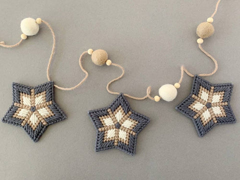 Needlepoint star garland kit kit
