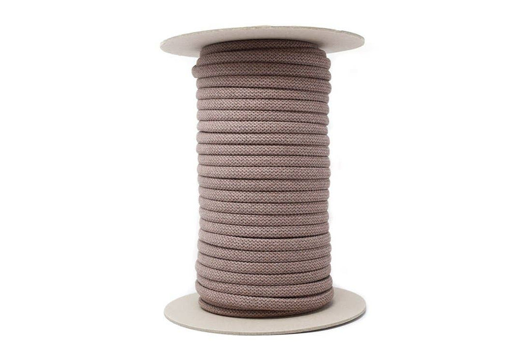 Braided Cotton Cord Zero Waste 10 Mm - Mink
