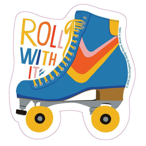 Roll With It Roller Skate Big Sticker