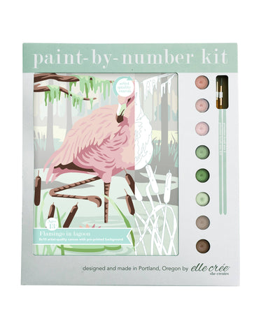 Flamingo in Lagoon Paint-by-Number Kit