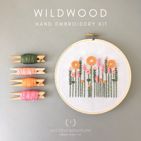 Embroidery Kit - Wildwood in Orange
