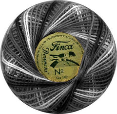 Perle Cotton Variegated Sz5 10gm THUNDERSTORM GRAY -- Presencia
