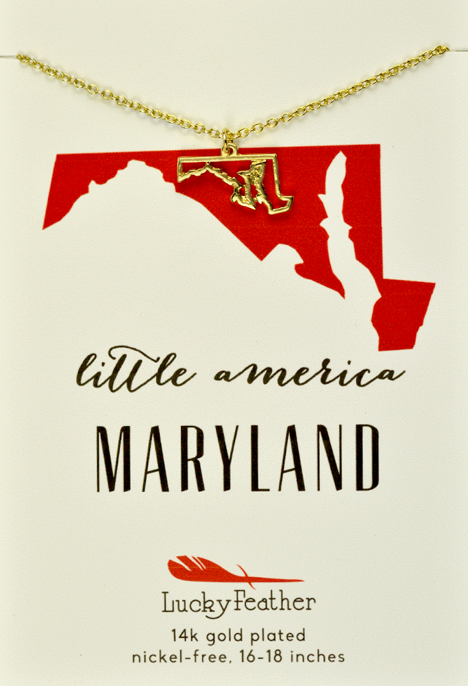 State Necklace - Gold - MARYLAND