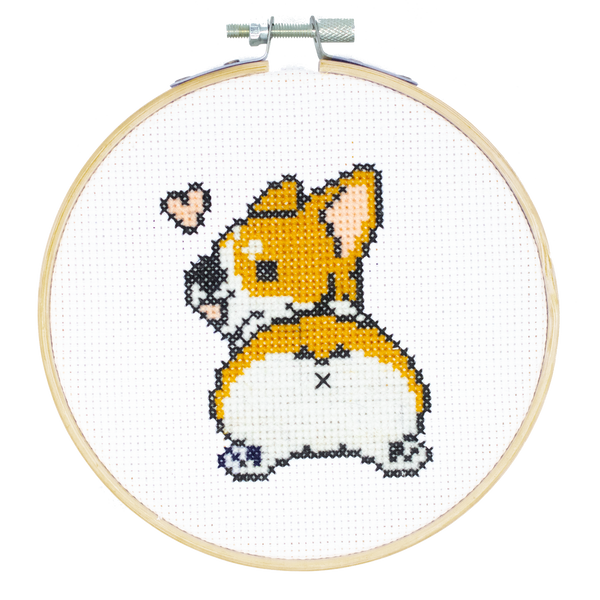 Corgi Butt - DIY Cross Stitch Kit