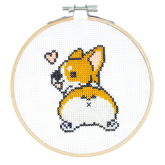 Corgi Butt - DIY Cross Stitch Kit