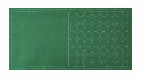 Cosmo Sashiko Cotton & Linen Precut Fabric - Circle - Green