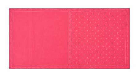 Cosmo Sashiko Cotton & Linen Precut Fabric - Kasuri - Rose -- Lecien