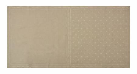 Cosmo Sashiko Cotton & Linen Precut Fabric - Kasuri - Gray -- Lecien
