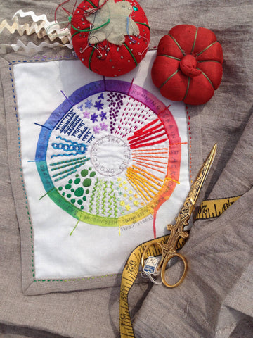 Color Wheel Embroidery Sampler