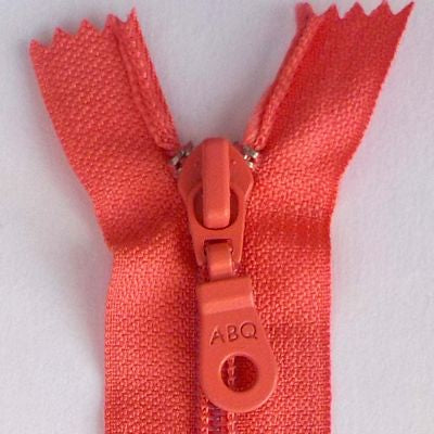 14in Zipper in Sugar Coral Closed Bottom -- Among Brenda's Quilts & Bags