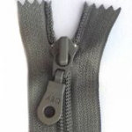 22" Zipper, Charcoal Gray, Closed Bottom