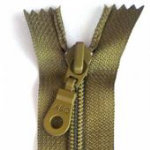 22" Zipper, Olive Drab, Closed Bottom