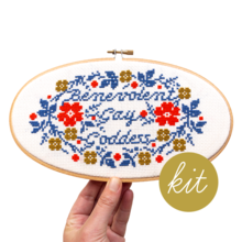 Midnight Floral Embroidery Kit --- Junebug and Darlin – Three Little Birds  Sewing Co.