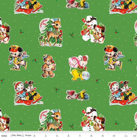 Christmas Joys Main Green -- Christmas Joys by Lindsay Wilkes for Riley Blake Designs