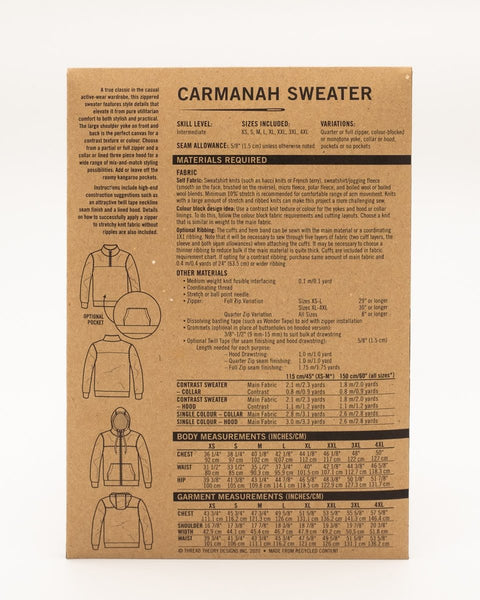 Carmanah Sweater Sewing Pattern by Thread Theory