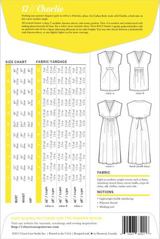 Charlie Caftan Sewing Pattern --- Closet Core Patterns