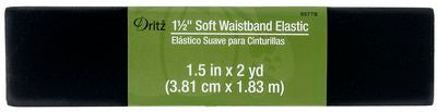 1.5" Soft Waistband Elastic Black