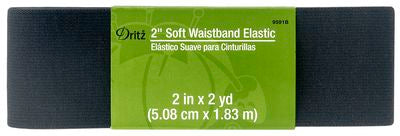 2in Soft Waistband Elastic Black