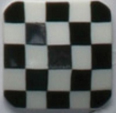Fashion Buttons DB238 7/8" Black & White Checker -- Dill Buttons