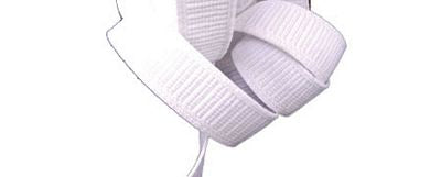 1" Non-Roll Woven Elastic White